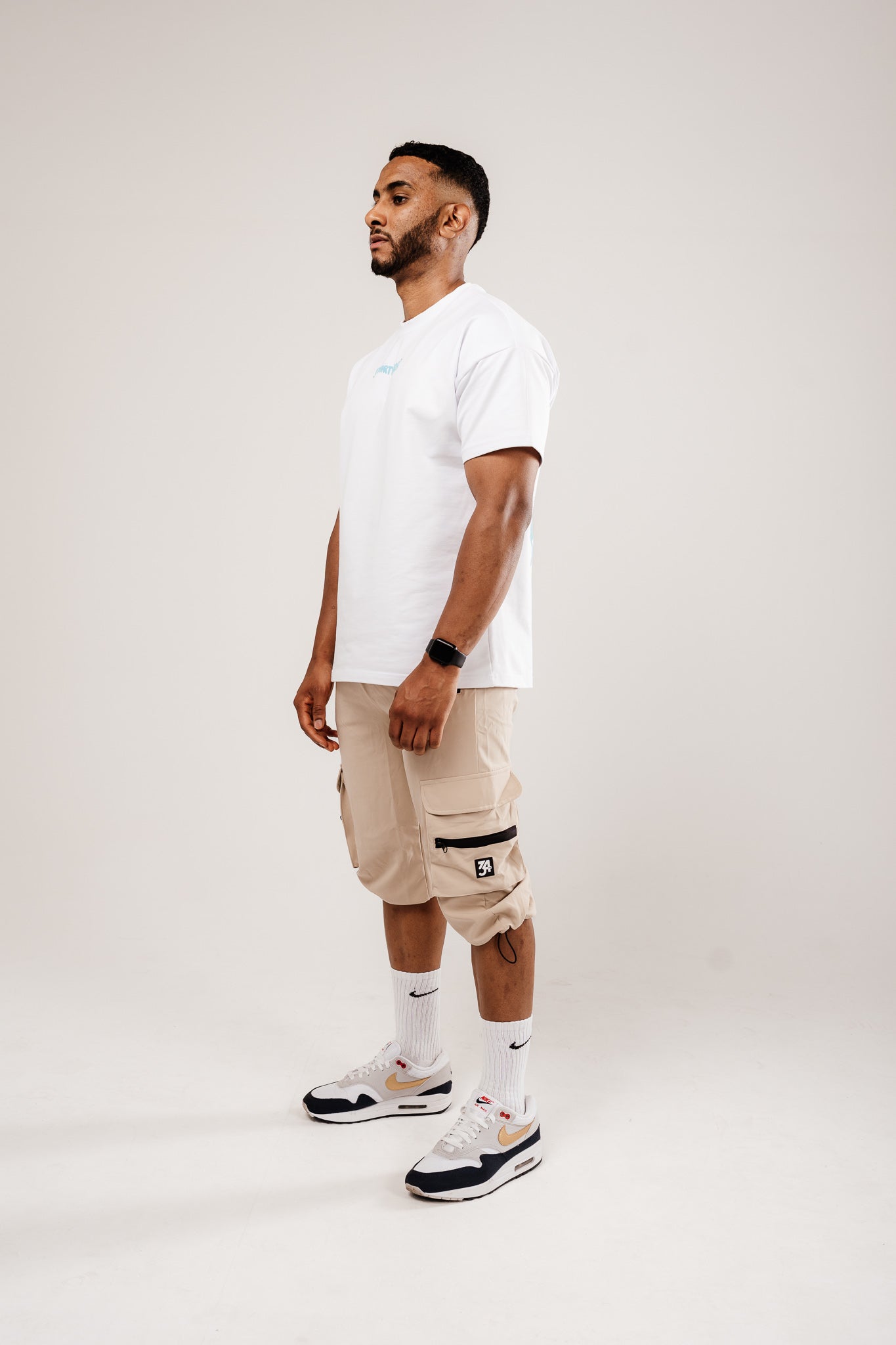 34ERS® Elites - Hellgraue Cargo-Dreiviertelhose