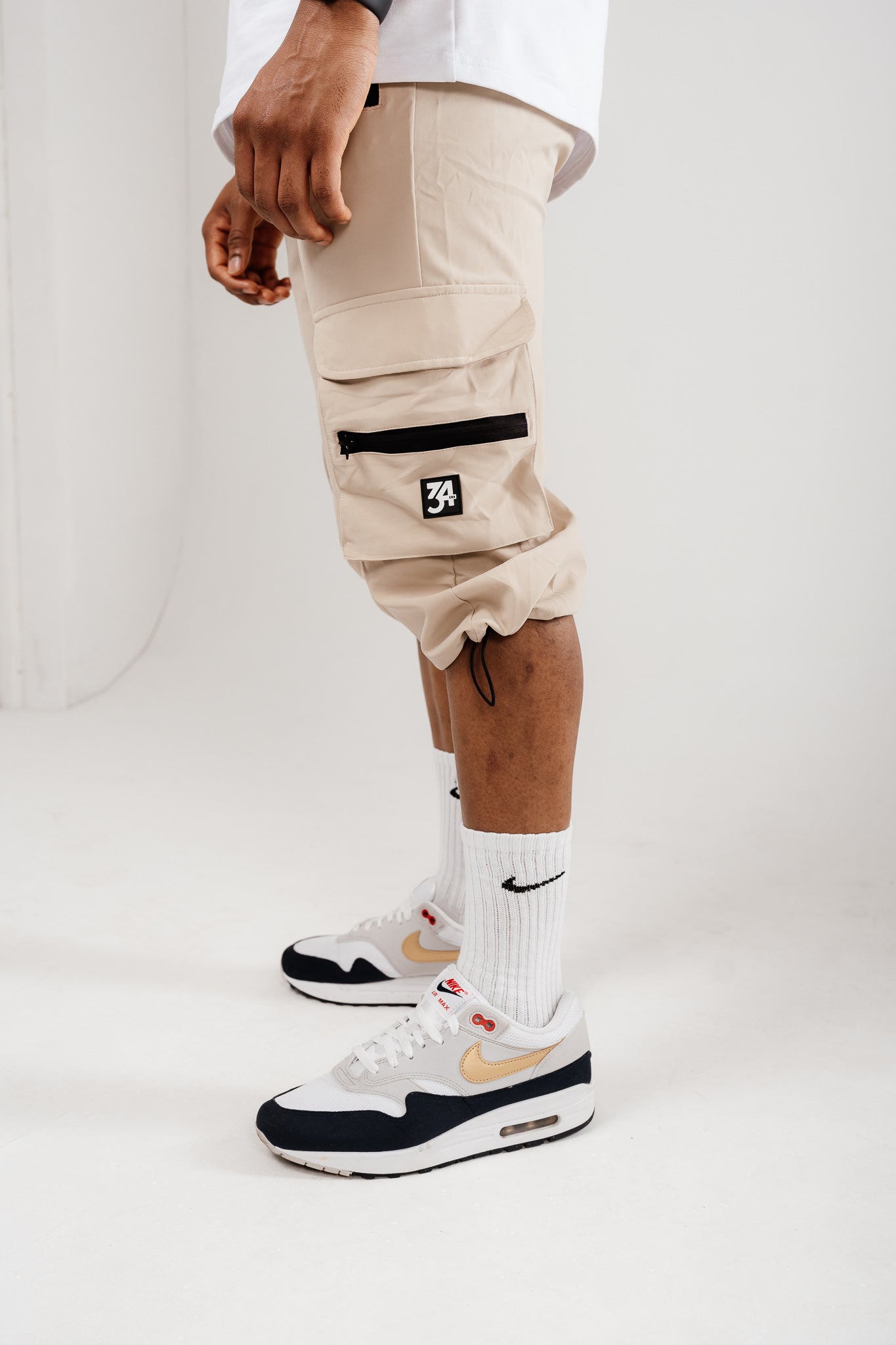 34ERS® Elites - Hellgraue Cargo-Dreiviertelhose