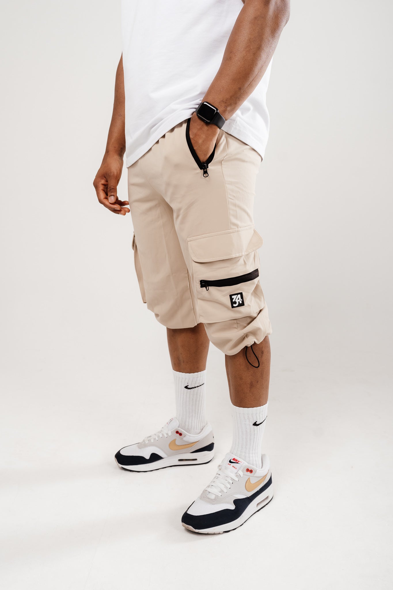 34ERS® Elites - Hellgraue Cargo-Dreiviertelhose