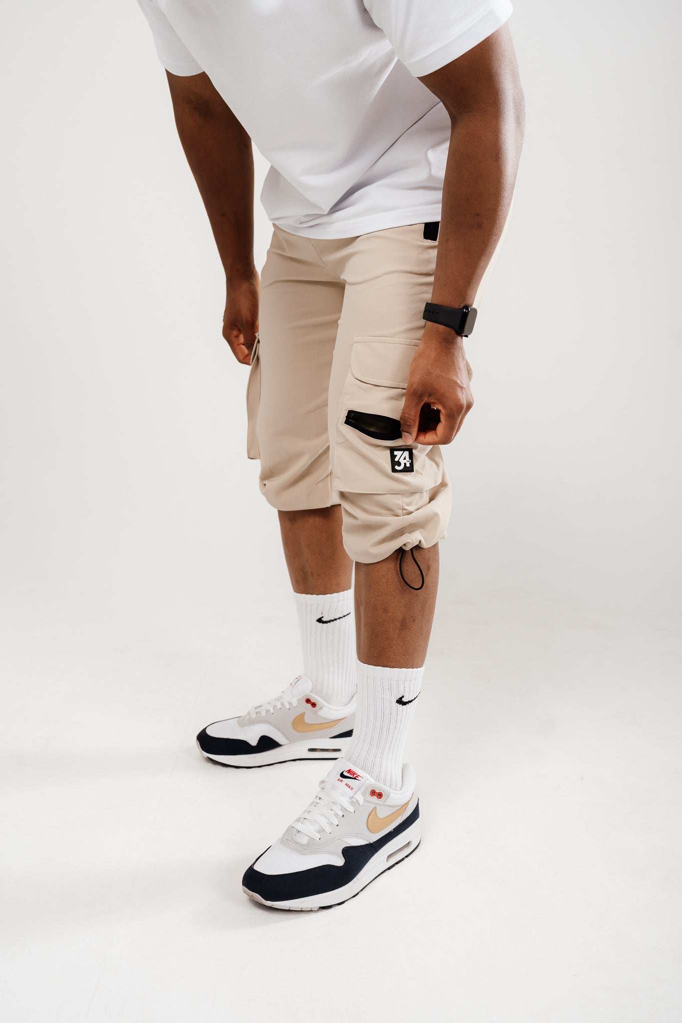 34ERS® Elites - Hellgraue Cargo-Dreiviertelhose