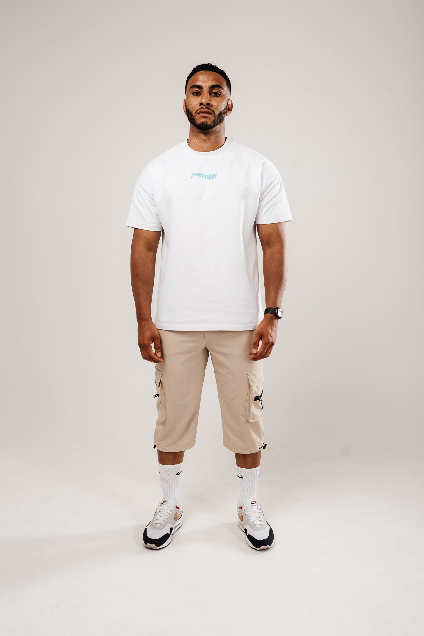 34ERS® Elites - Hellgraue Cargo-Dreiviertelhose