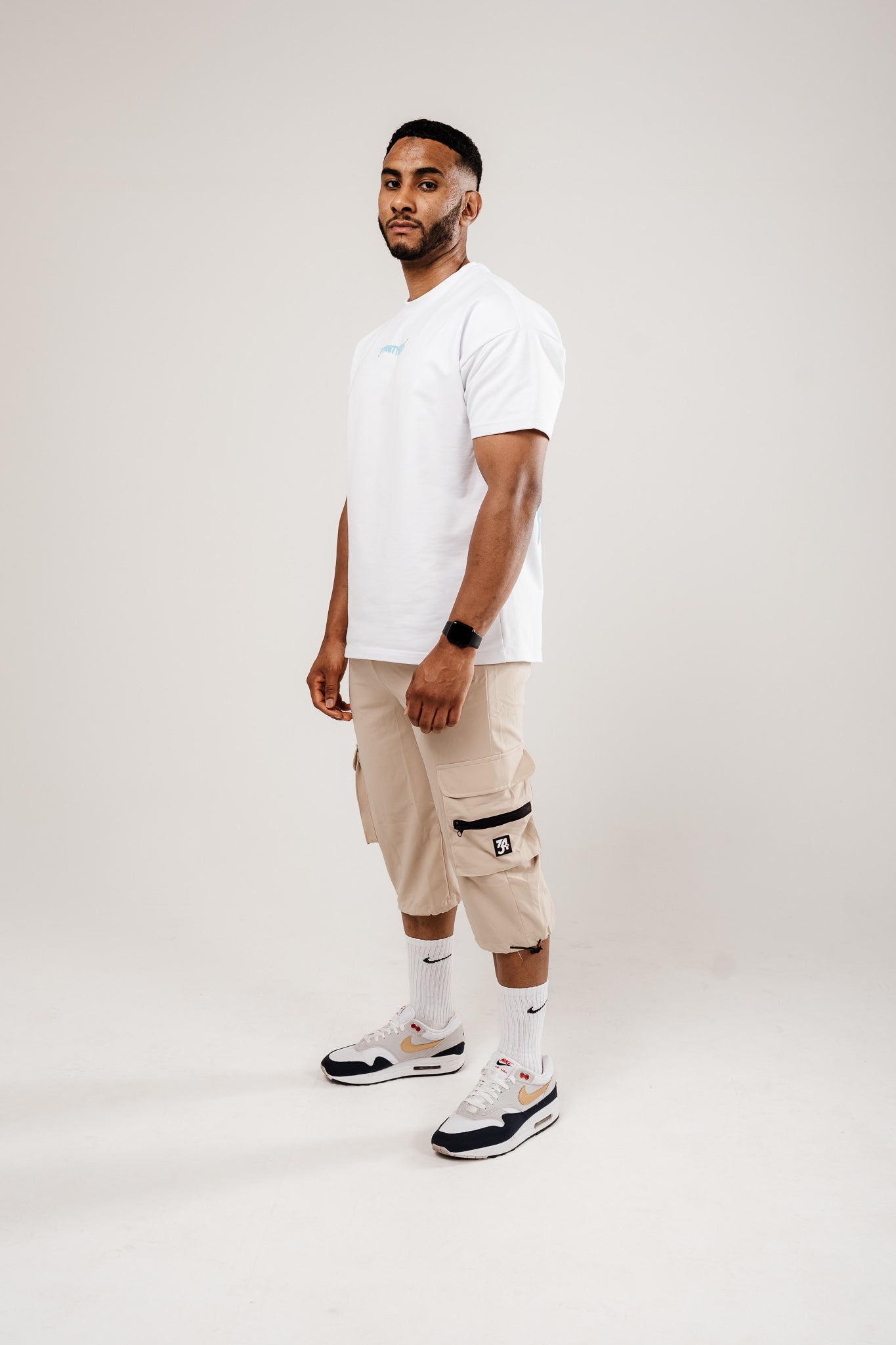 34ERS® Elites - Hellgraue Cargo-Dreiviertelhose