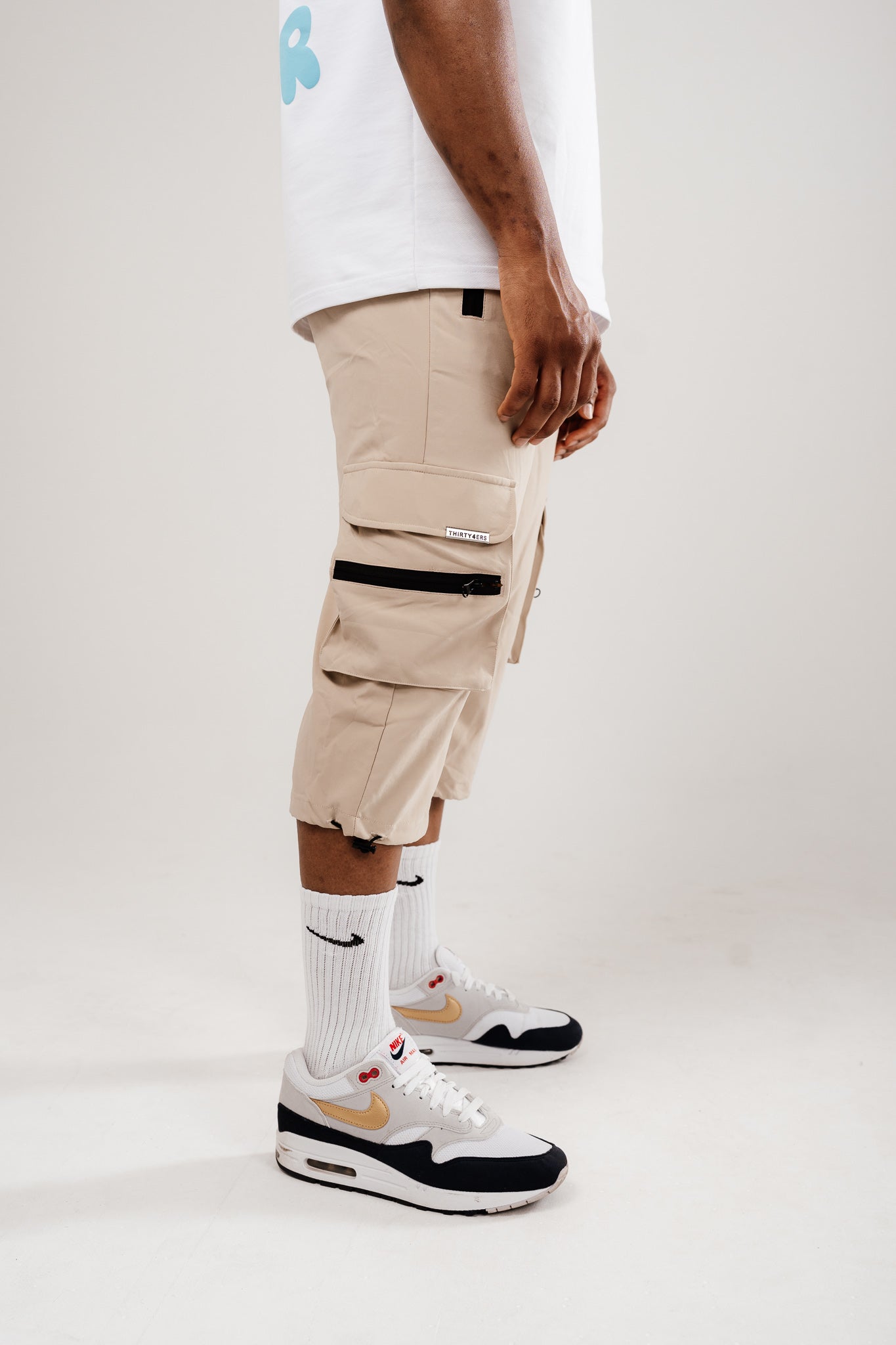 34ERS® Elites - Hellgraue Cargo-Dreiviertelhose