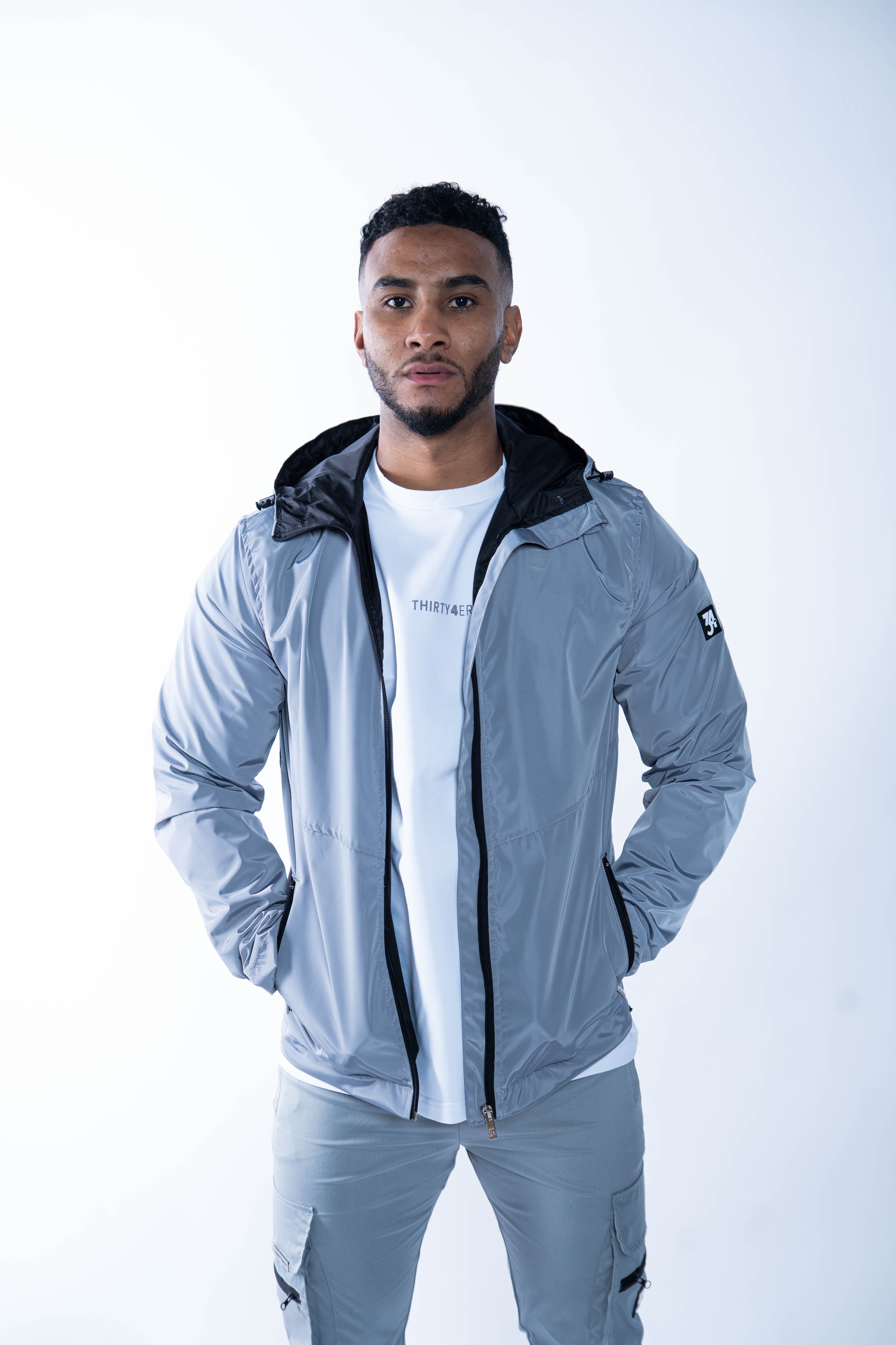 Stealth Windbreaker Jacket - Ice Grey