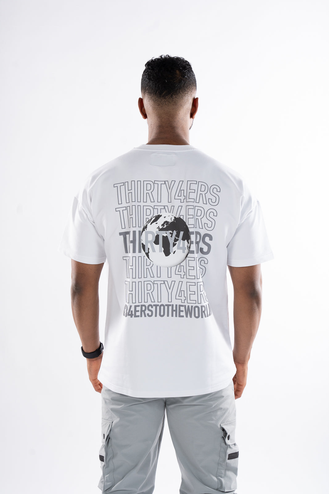 34ERS® Oversized World T-shirt – Wit