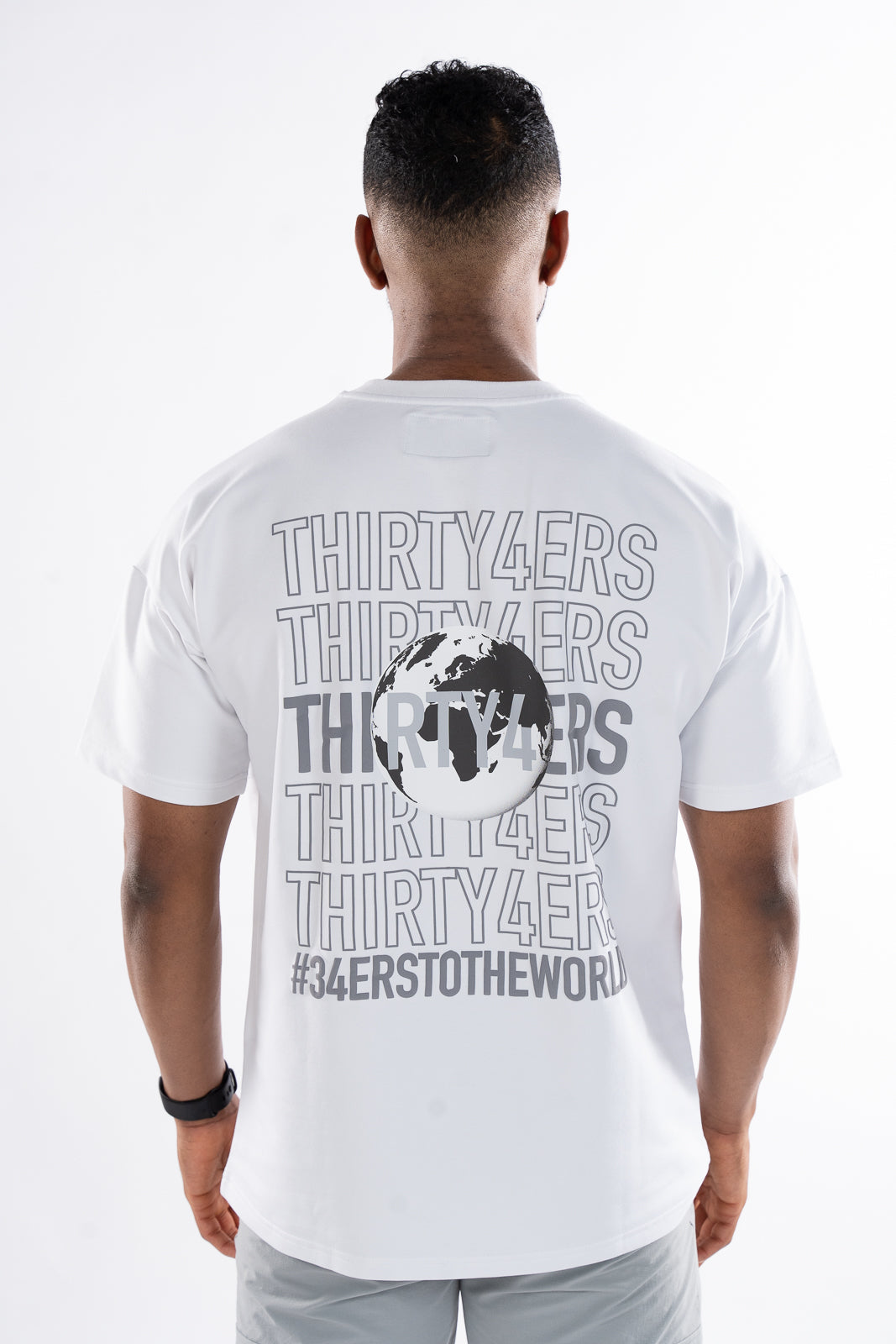 34ERS® Oversized World T-shirt – Wit