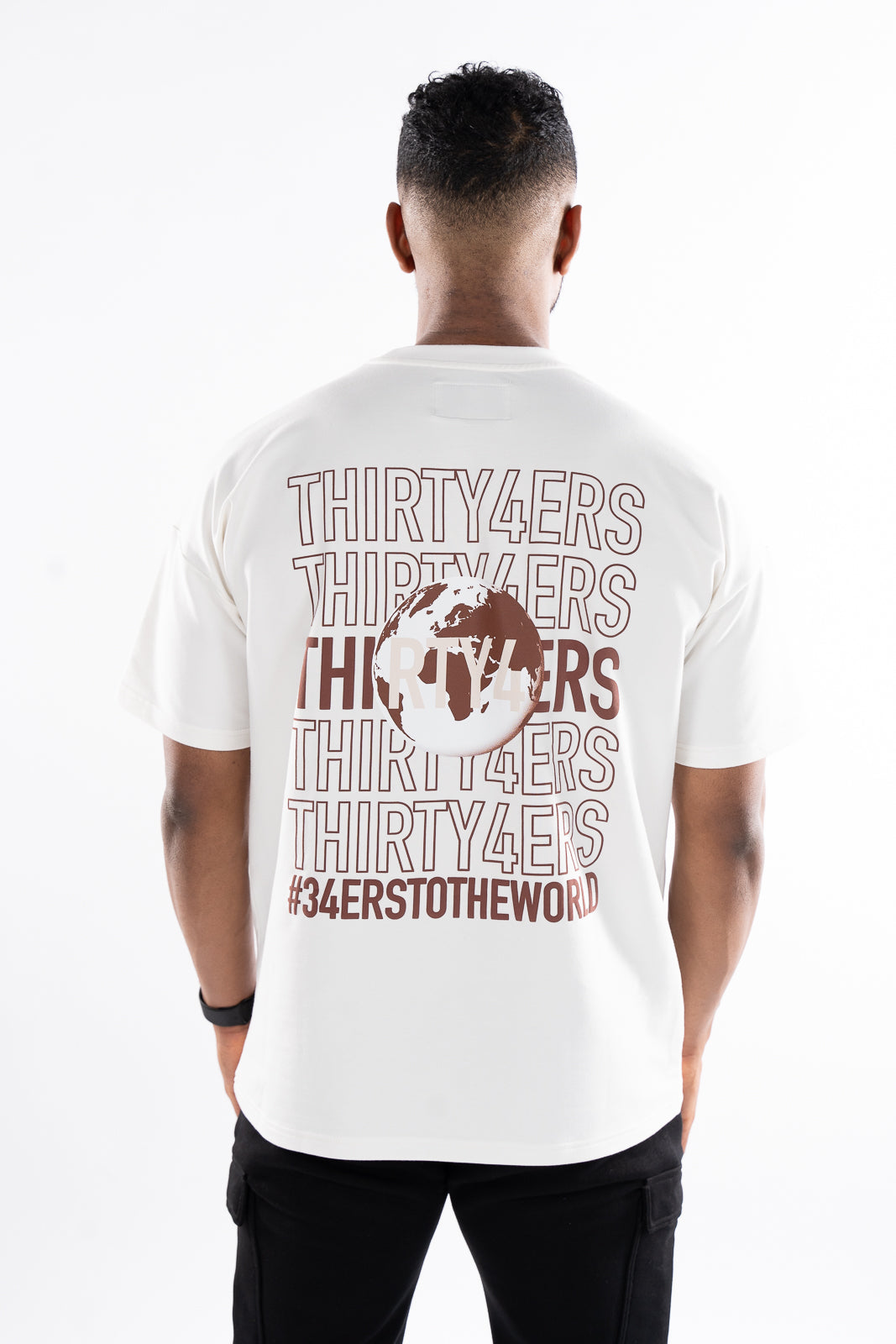 Camiseta Oversized 34ERS® World – BLANCO ROTO
