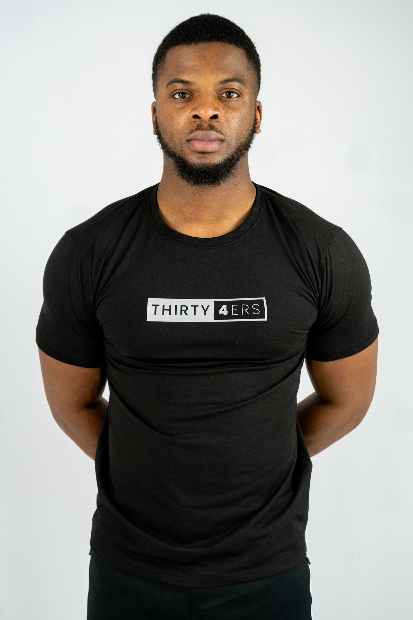 34ERS® Silver Reflective Muscle Fit Tee (Box) Black