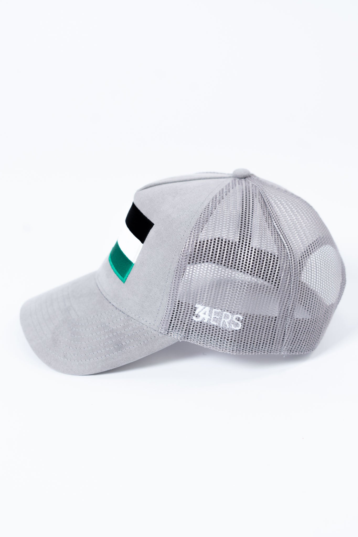 We Stand with Palestine - Light Grey Suede/Mesh Caps