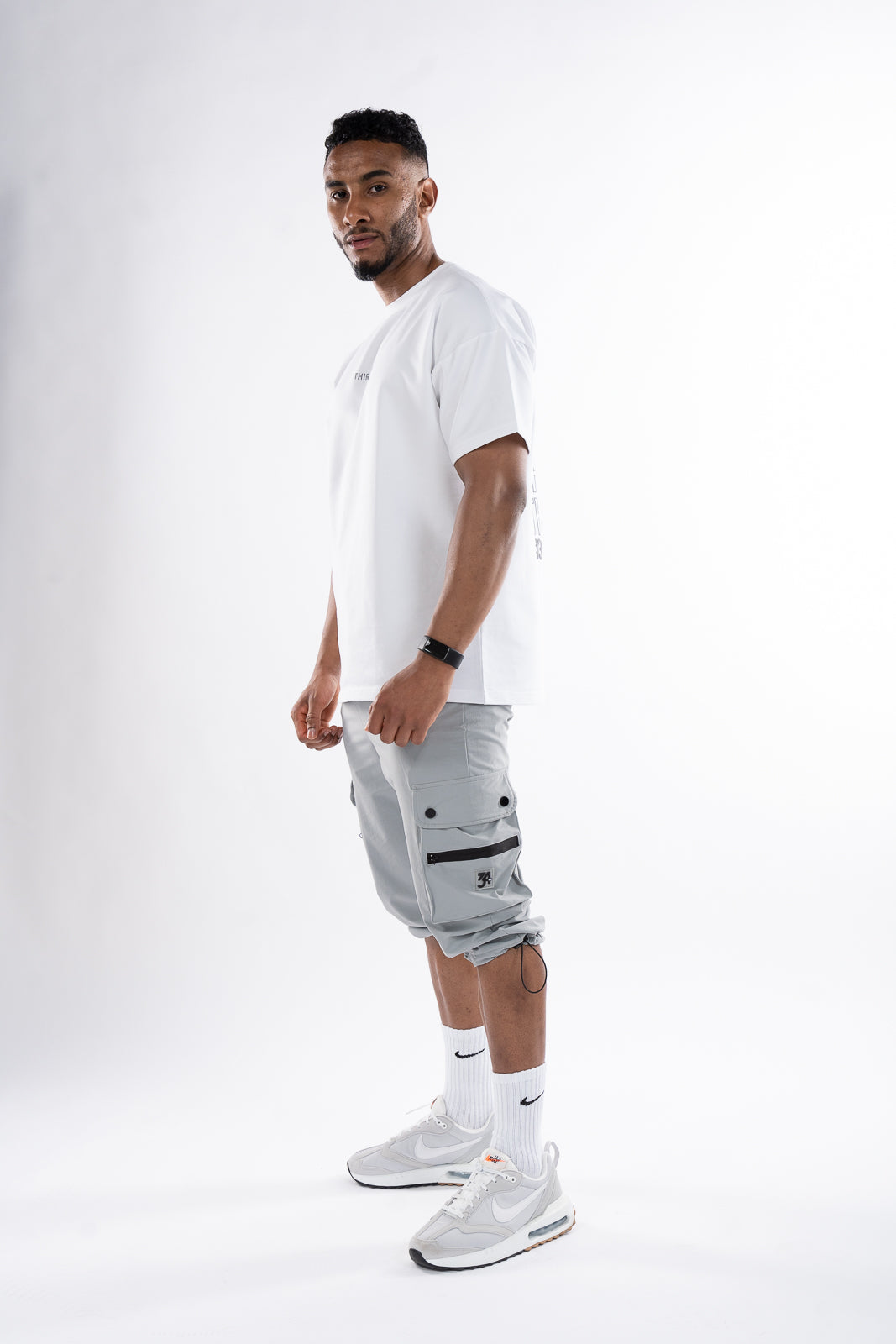 34ERS® Elites - Pantalon cargo trois quarts gris clair