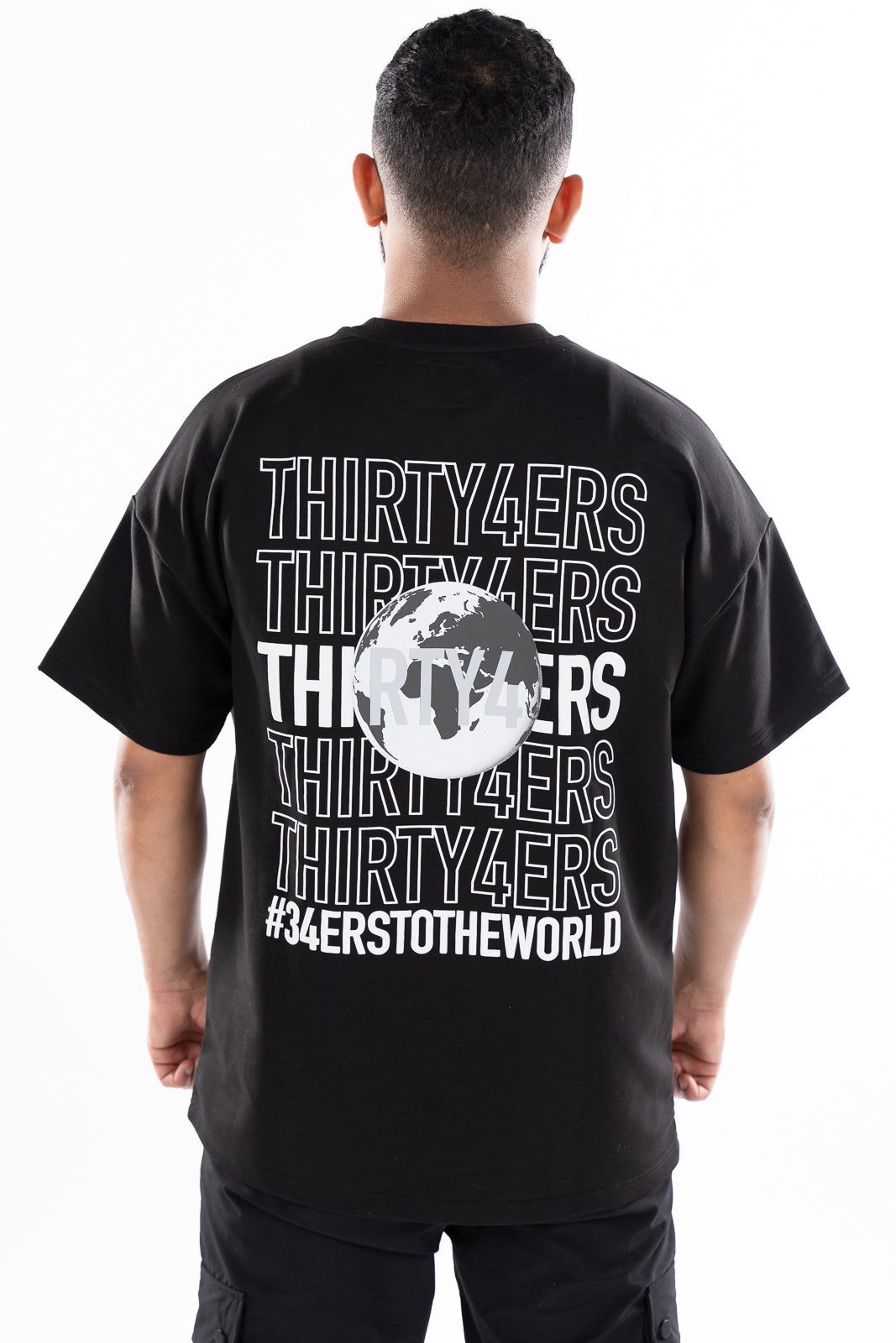 34ERS® Oversized World Tees - BLACK