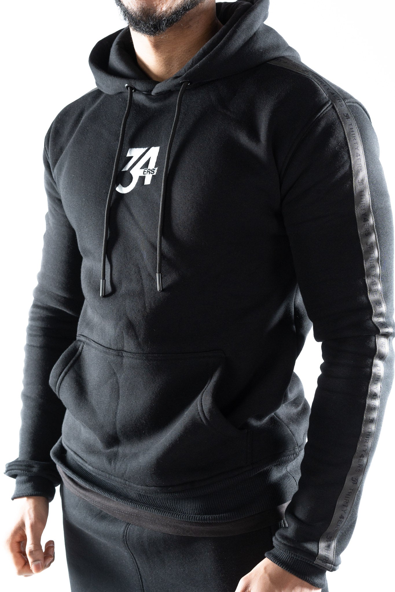 34ERS® Emerald Taped Hoodie - BLACK