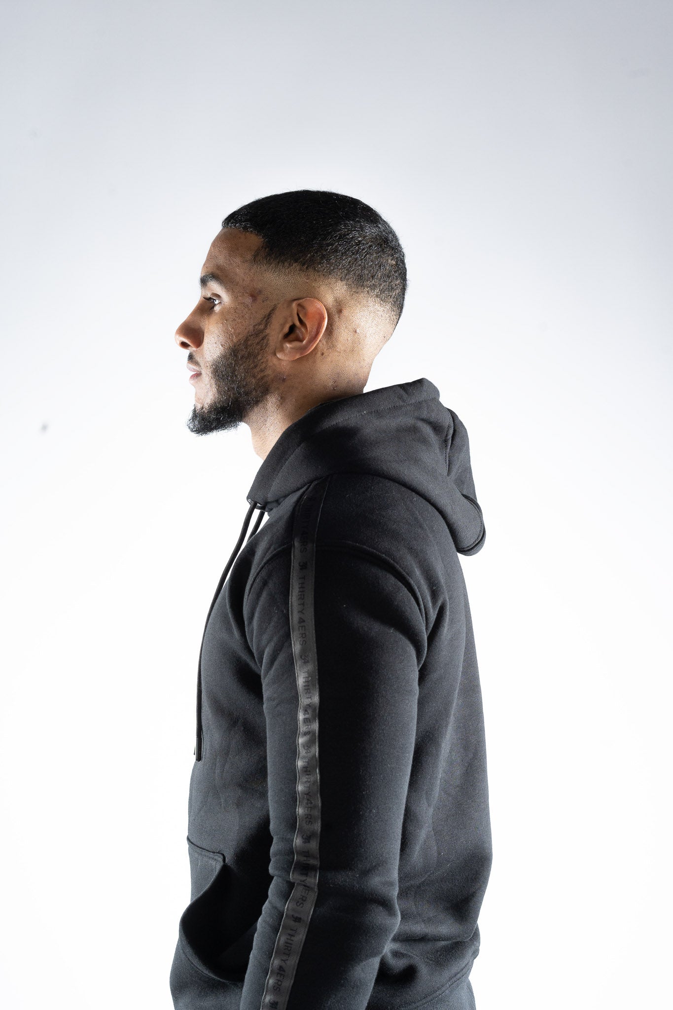 34ERS® Emerald Taped Hoodie - BLACK