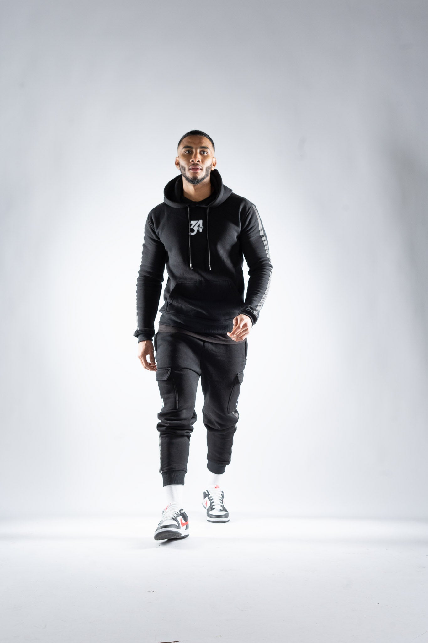 34ERS® Emerald Taped Hoodie - BLACK