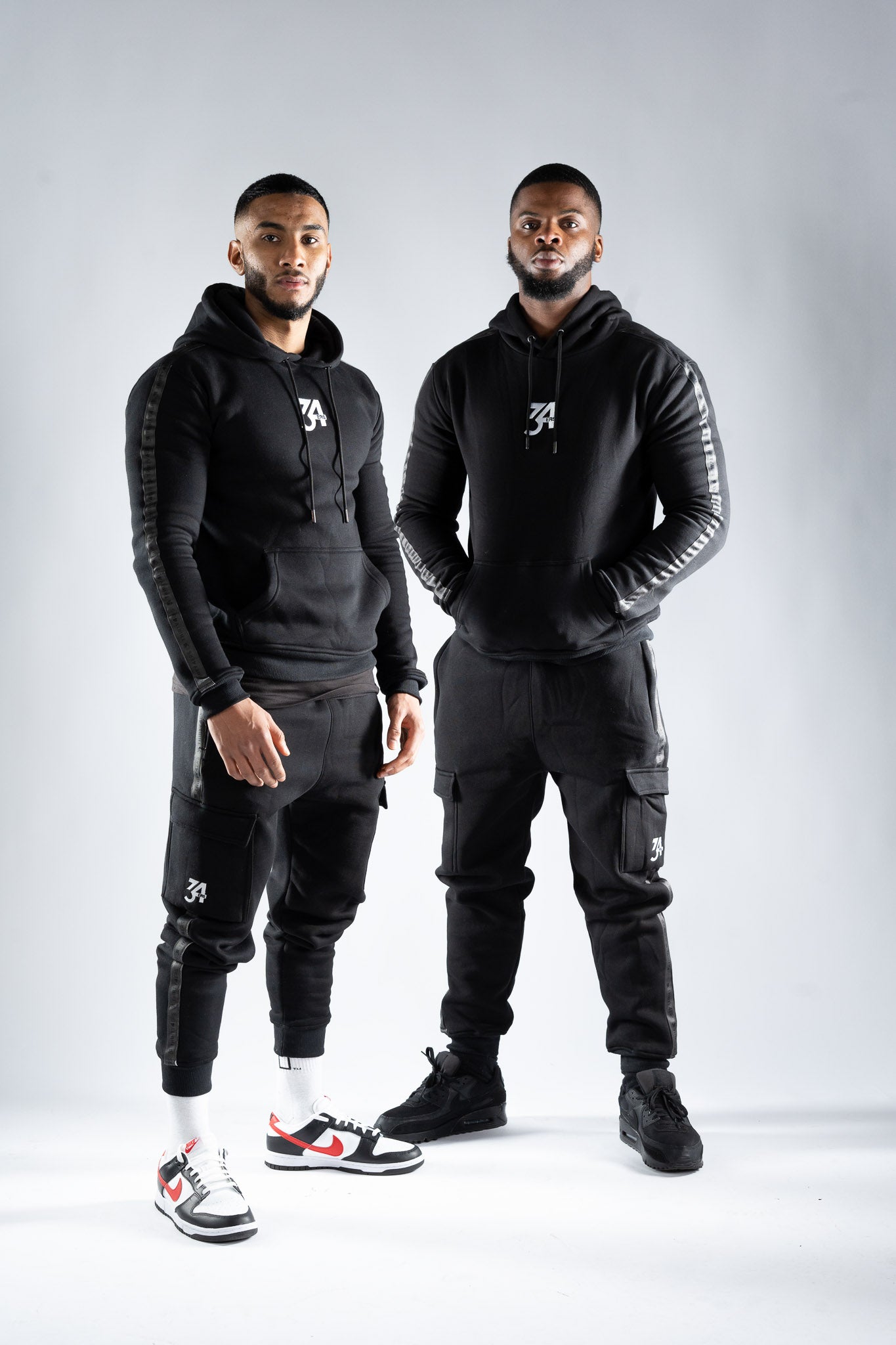 34ERS® Emerald Taped Hoodie - BLACK