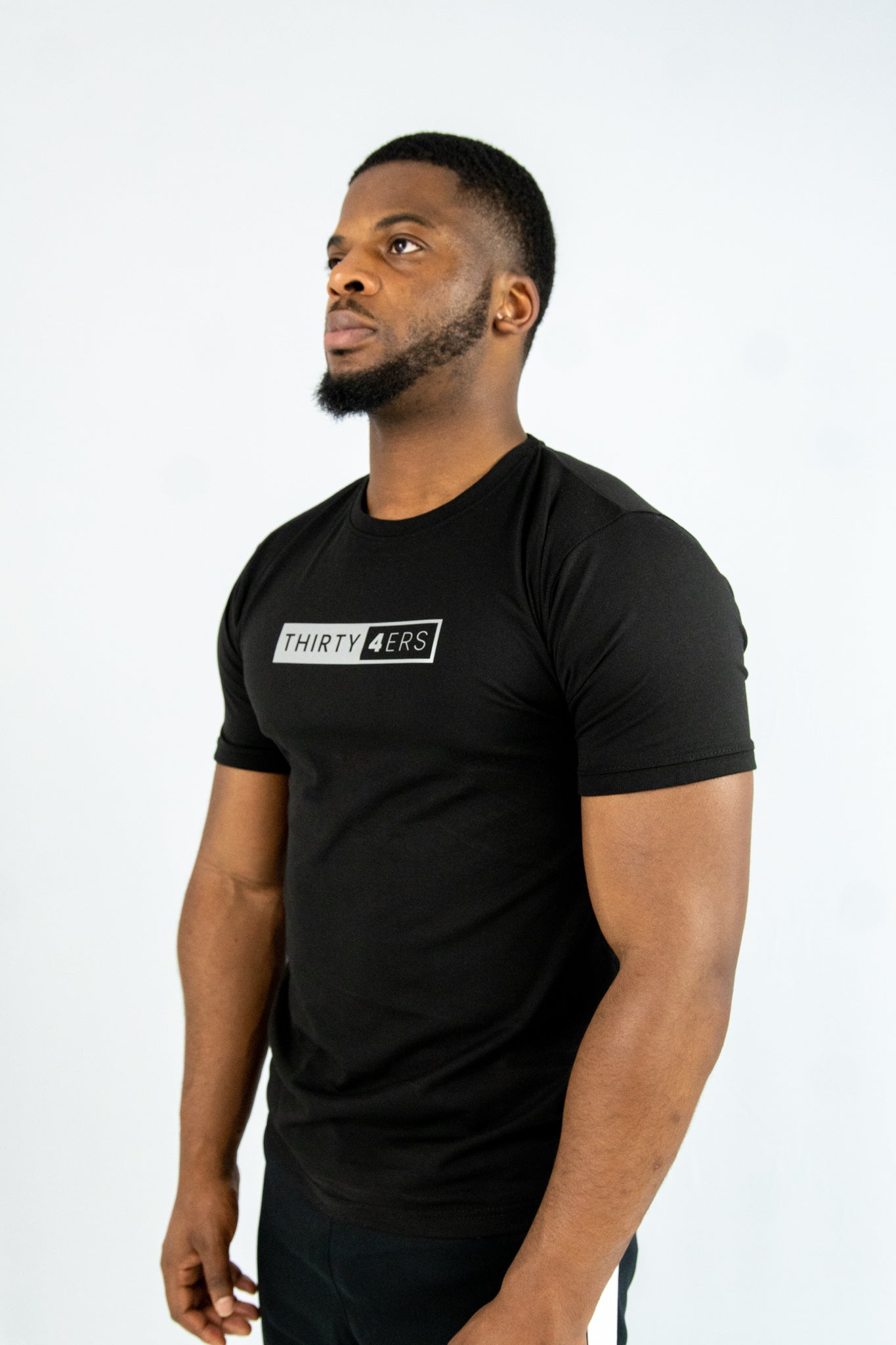 T-shirt réfléchissant argenté 34ERS® Muscle Fit (boîte) Noir