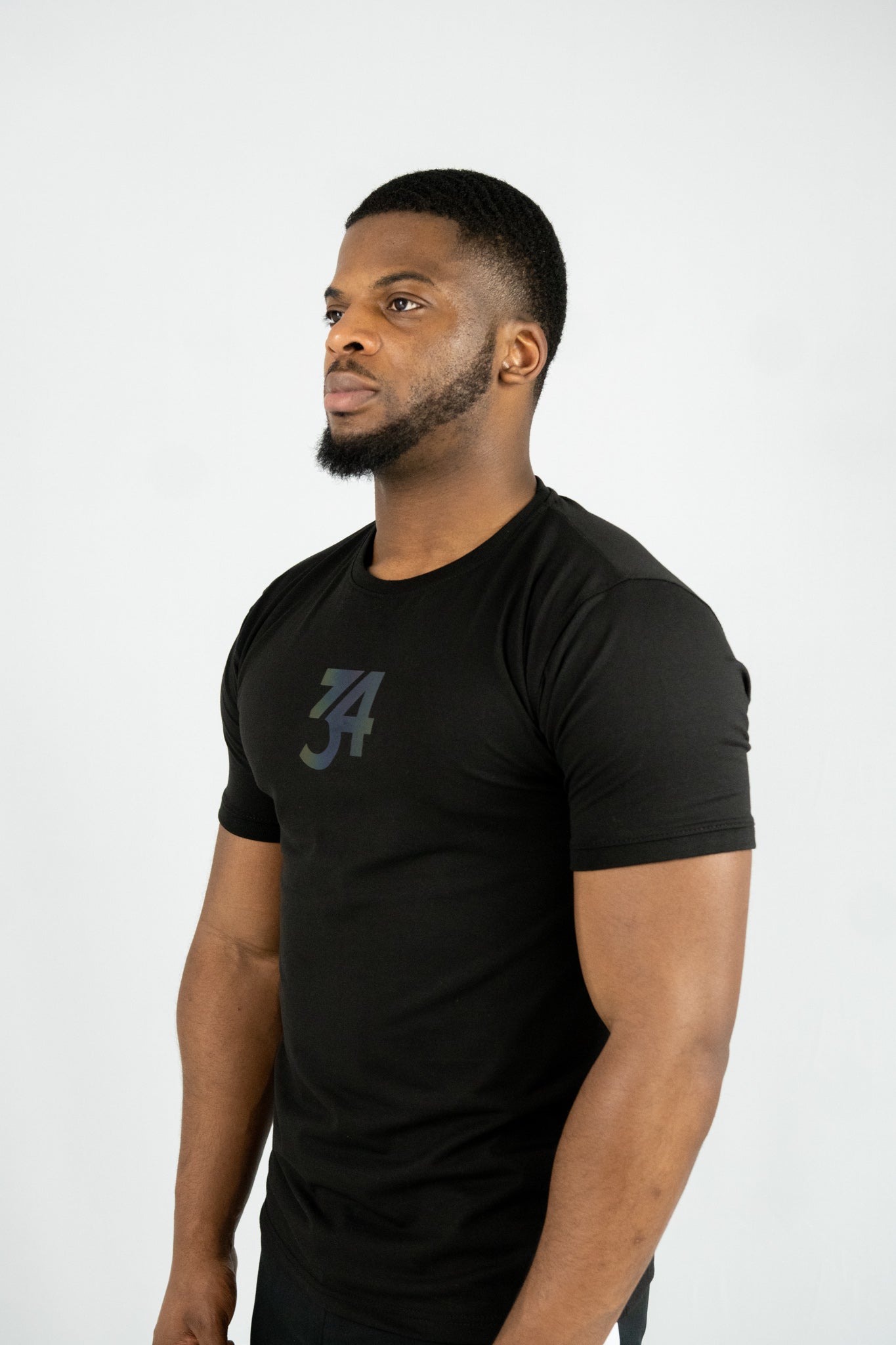 34ERS® RNBW Reflective Muscle Fit Tee (Original) Black